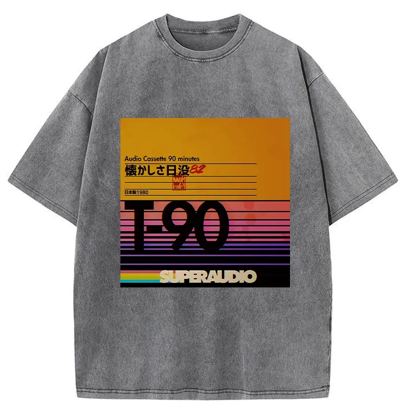 Tokyo-Tiger Audio Cassette 90 Minutes Washed T-Shirt