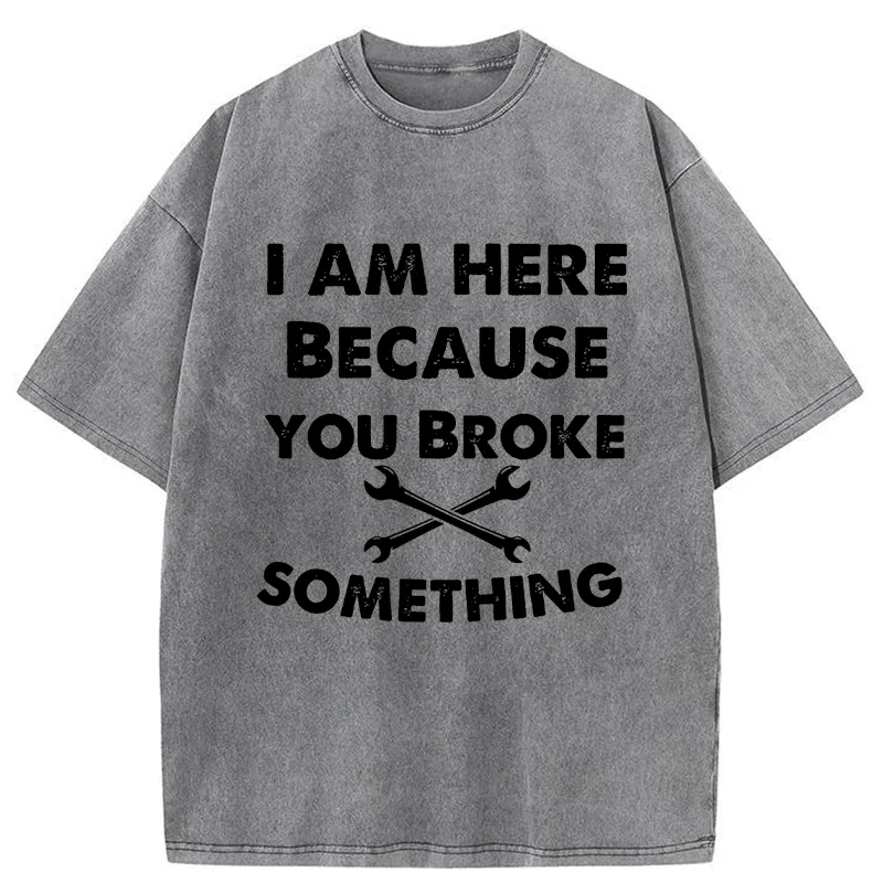 Tokyo-Tiger Mechanic Funny Washed T-Shirt