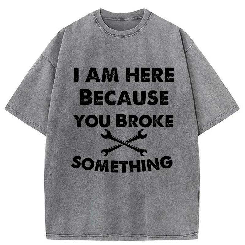 Tokyo-Tiger Mechanic Funny Washed T-Shirt