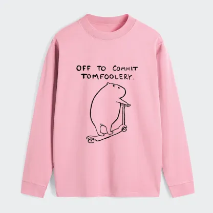 Tokyo-Tiger Capybara Is Ready To Do Something Bad Classic Long Sleeve T-Shirt