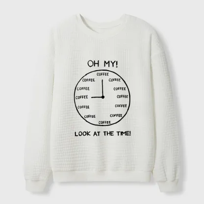 Tokyo-Tiger Coffee Time Waffle Sweatshirt