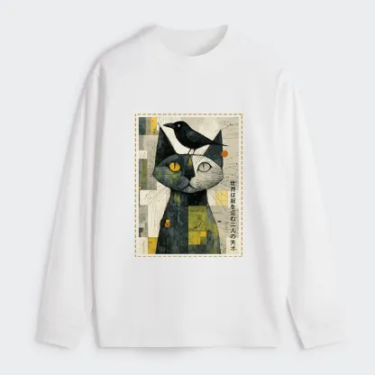 Tokyo-Tiger The Cat And The Crow Are Planning To Rule The World Classic Long Sleeve T-Shirt