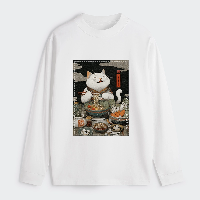 Tokyo-Tiger The Ramen-Loving Cat Classic Long Sleeve T-Shirt