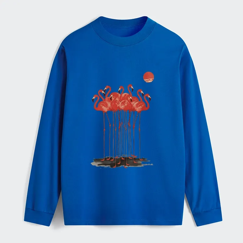 Tokyo-Tiger Flamingos at Dusk Classic Long Sleeve T-Shirt