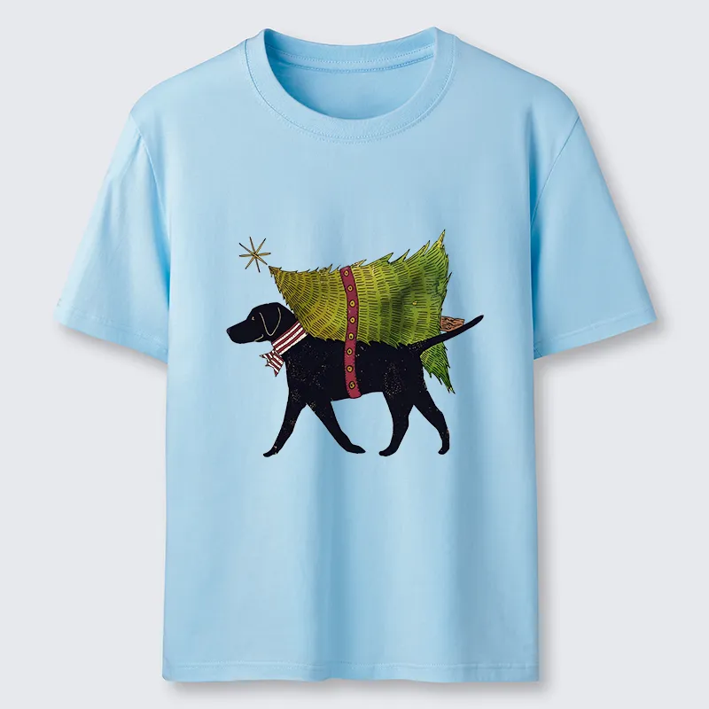 Tokyo-Tiger Dog Carrying Christmas Tree Classic T-Shirt