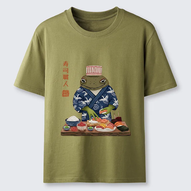 Tokyo-Tiger Frog Sushi Chef Classic T-Shirt