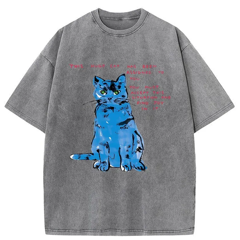 Tokyo-Tiger Accept This Giant Cat Washed T-Shirt