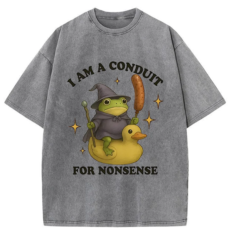 Tokyo-Tiger Nonsense Frog Washed T-Shirt