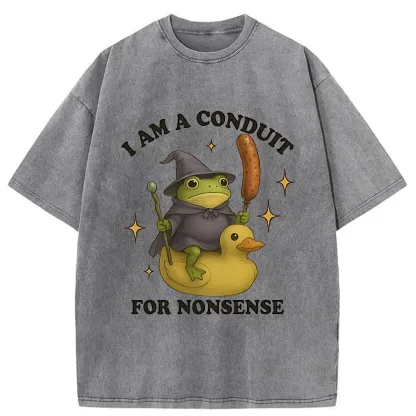 Tokyo-Tiger Nonsense Frog Washed T-Shirt