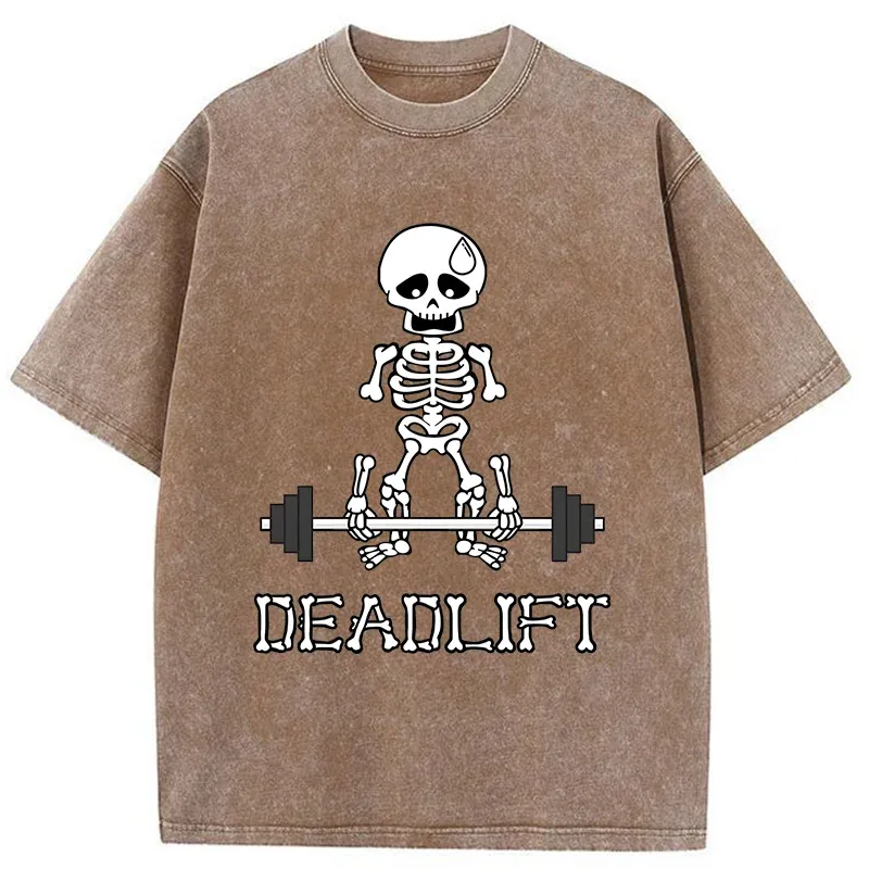 Tokyo-Tiger Deadlift Funny Washed T-Shirt Sale