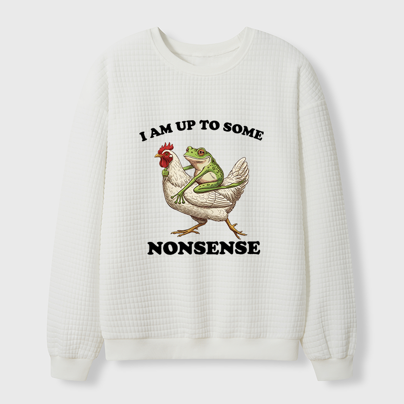 Tokyo-Tiger Frog Riding A Chicken Funny Waffle Sweatshirt