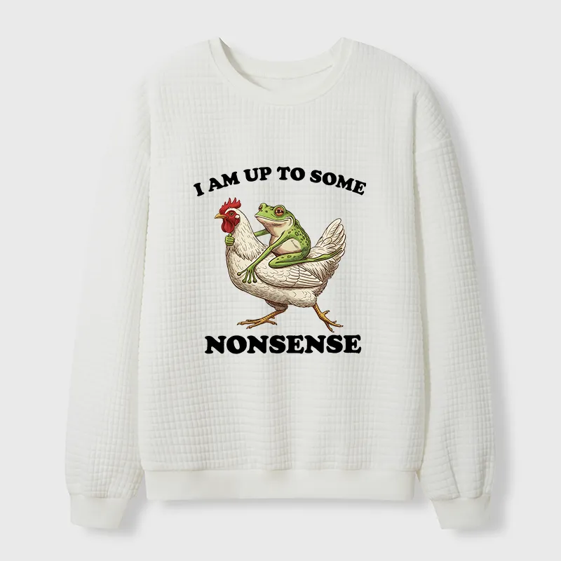 Tokyo-Tiger Frog Riding A Chicken Funny Waffle Sweatshirt