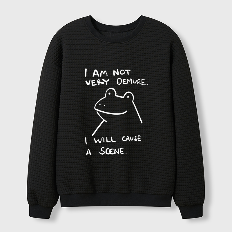 Tokyo-Tiger Humorous Frog Waffle Sweatshirt