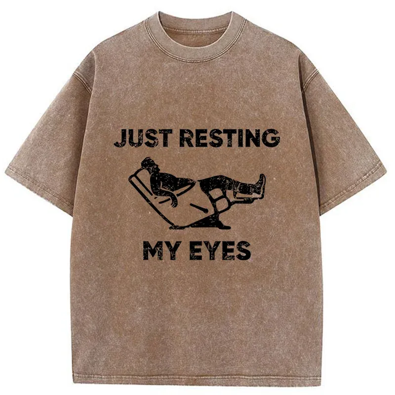 Tokyo-Tiger Give Your Eyes A Rest Washed T-Shirt