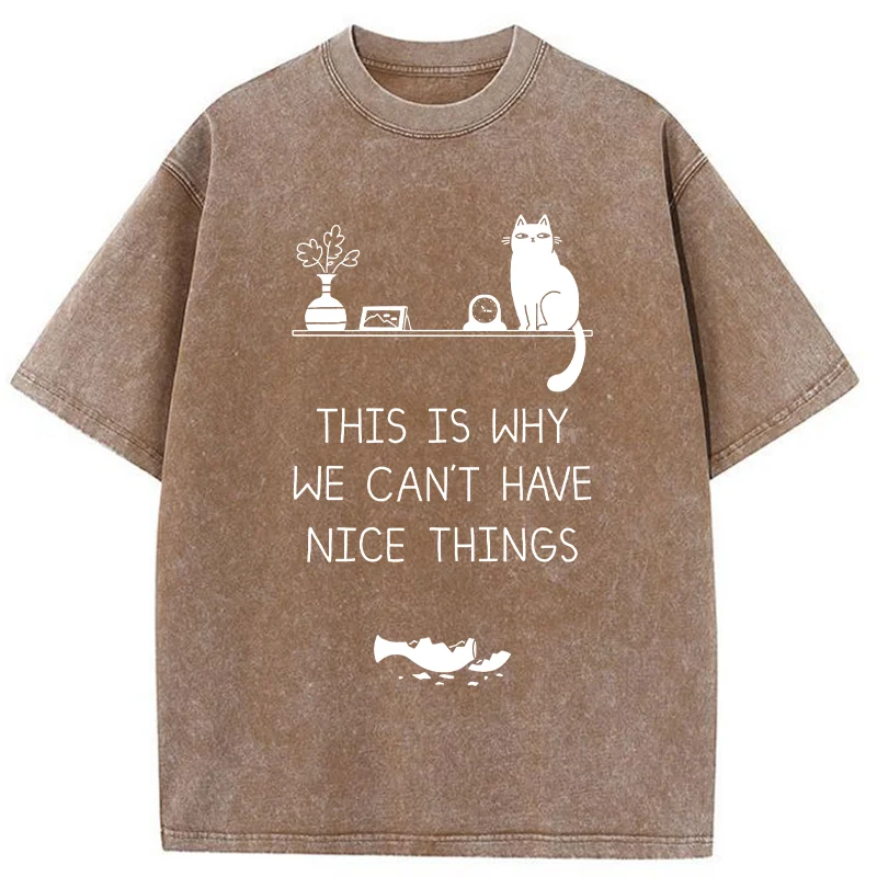 Tokyo-Tiger Because Of The Existence Of Cats Washed T-Shirt