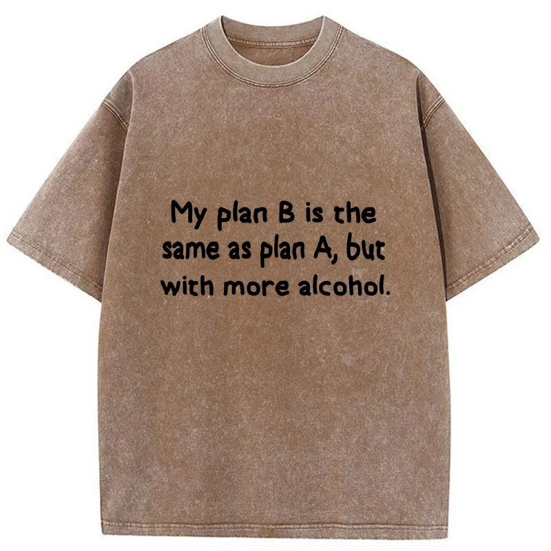 Tokyo-Tiger More Alcohol Plan B Washed T-Shirt