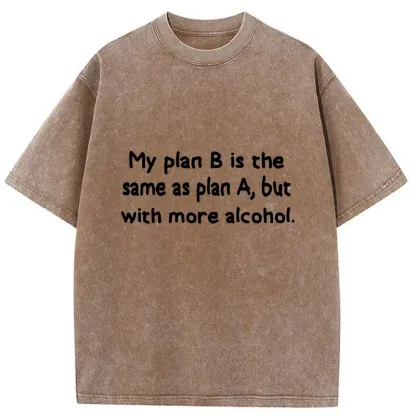 Tokyo-Tiger More Alcohol Plan B Washed T-Shirt