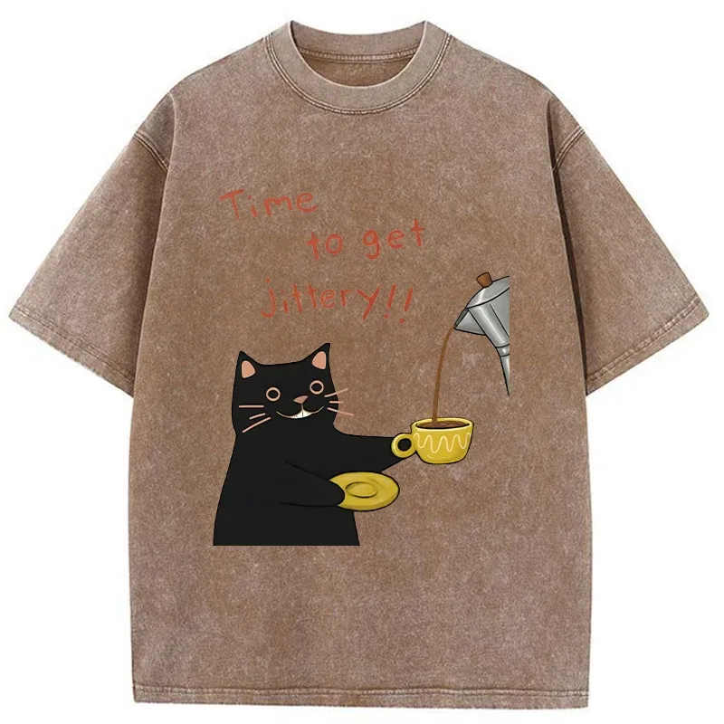 Tokyo-Tiger Time To Get Jittery Washed T-Shirt