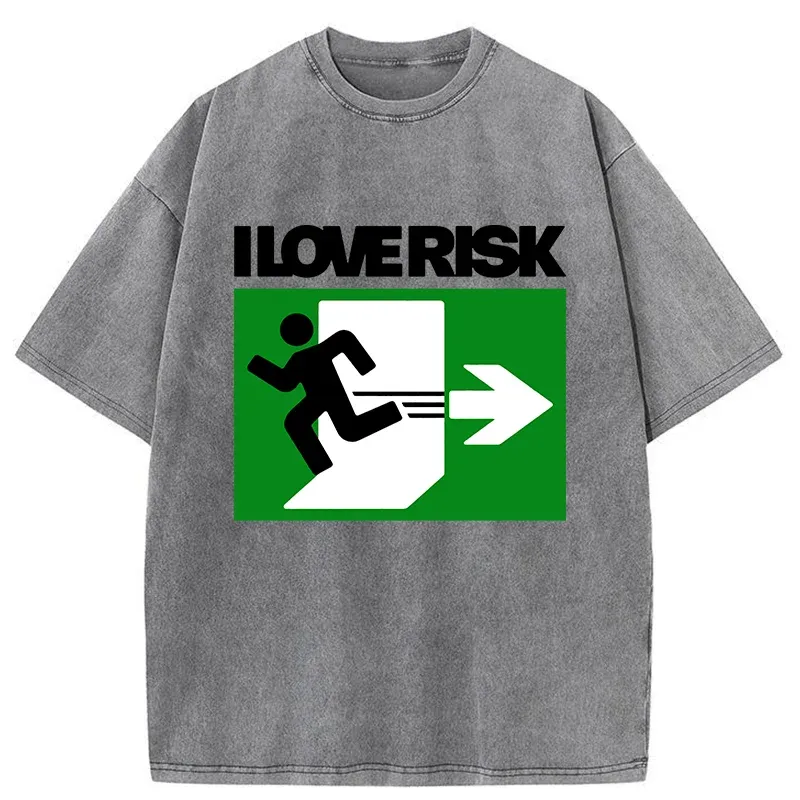 Tokyo-Tiger I Love Risk Washed T-Shirt