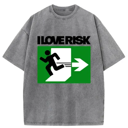 Tokyo-Tiger I Love Risk Washed T-Shirt