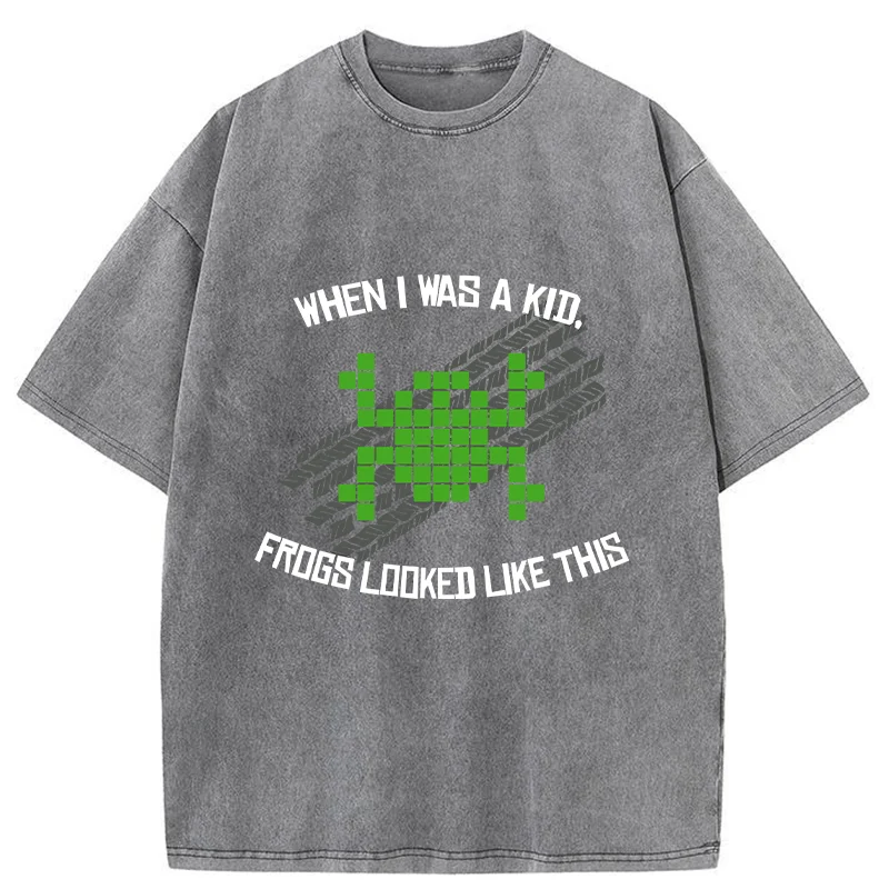 Tokyo-Tiger Frog Compressed Into 2D Washed T-Shirt