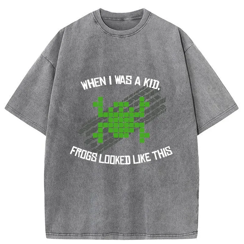 Tokyo-Tiger Frog Compressed Into 2D Washed T-Shirt