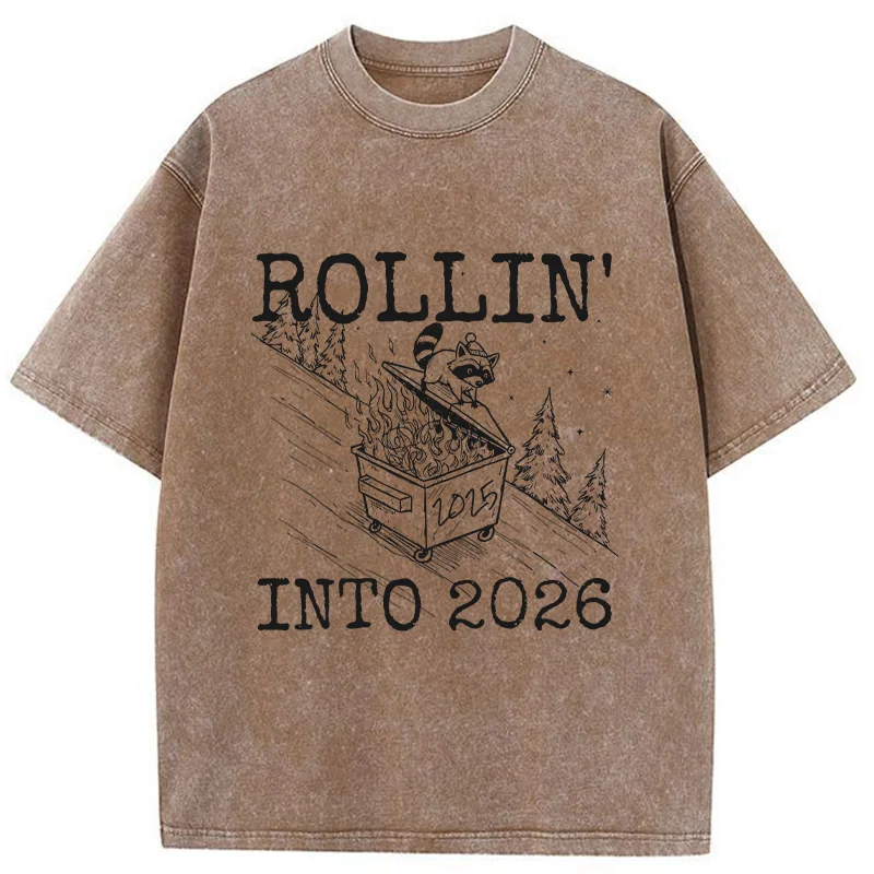 Tokyo-Tiger Rollin' Into 2026 Washed T-Shirt