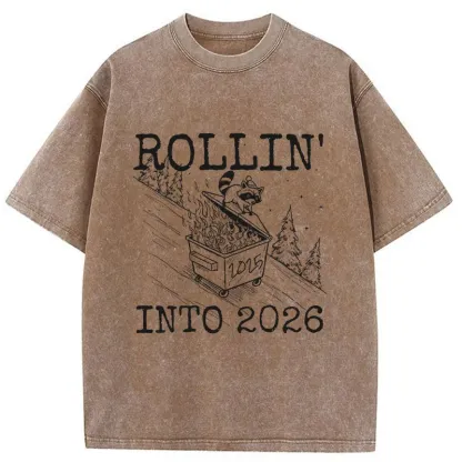 Tokyo-Tiger Rollin' Into 2026 Washed T-Shirt