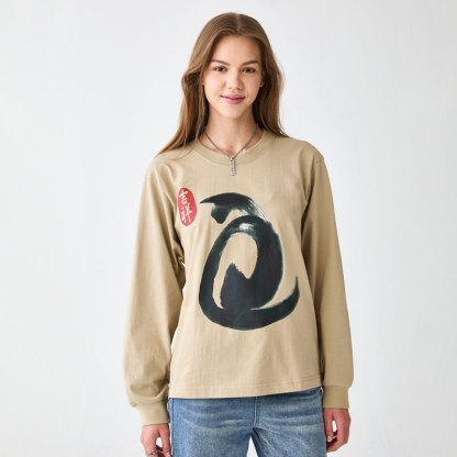 Tokyo-Tiger Vintage Ink Cat Classic Long Sleeve T-Shirt