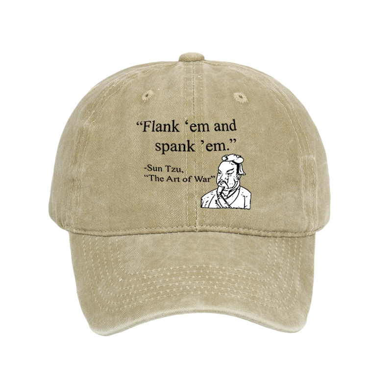 Tokyo-Tiger The Art Of War Funny Washed Cap