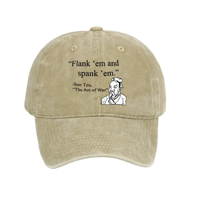 Tokyo-Tiger The Art Of War Funny Washed Cap