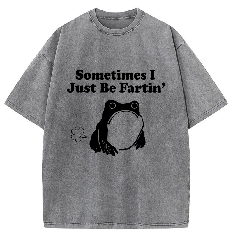 Tokyo-Tiger Farting Frog Washed T-Shirt