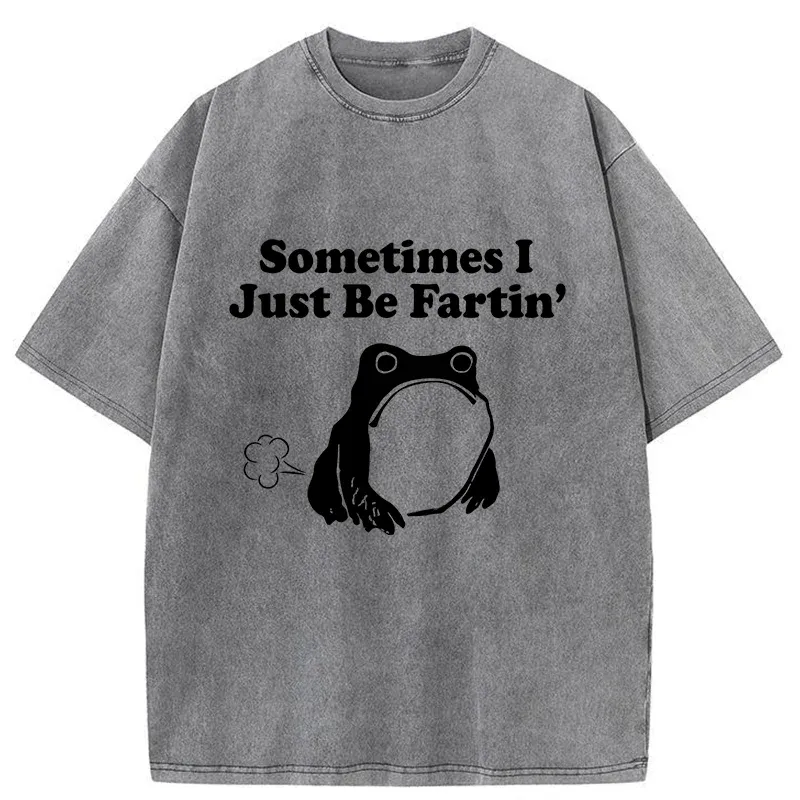 Tokyo-Tiger Farting Frog Washed T-Shirt