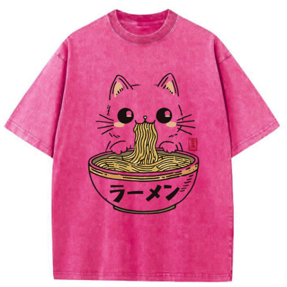 Tokyo-Tiger Purramen Time Washed T-Shirt