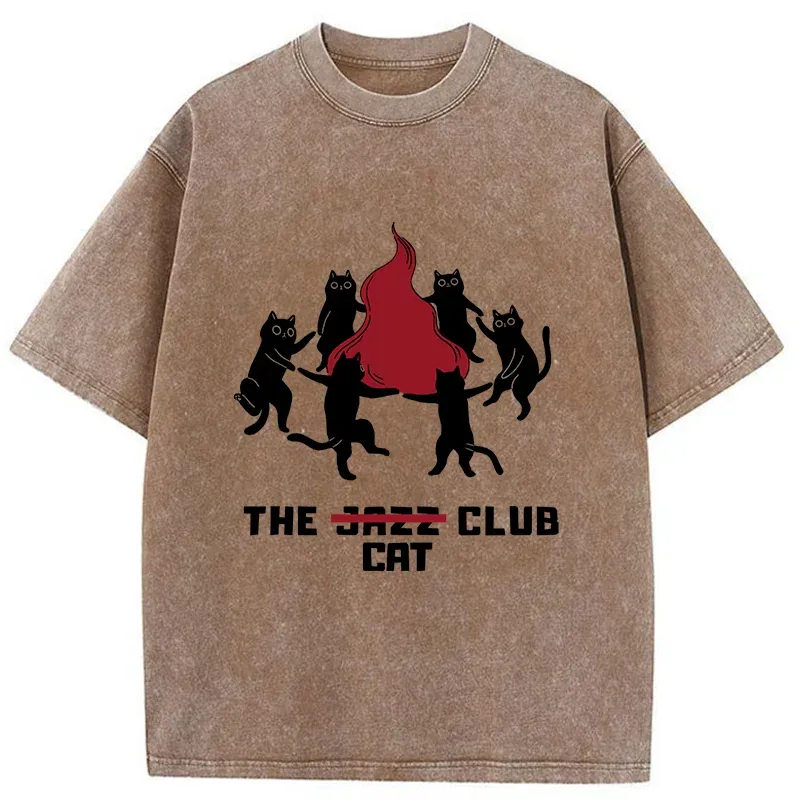 Tokyo-Tiger Cat Party Washed T-Shirt Sale