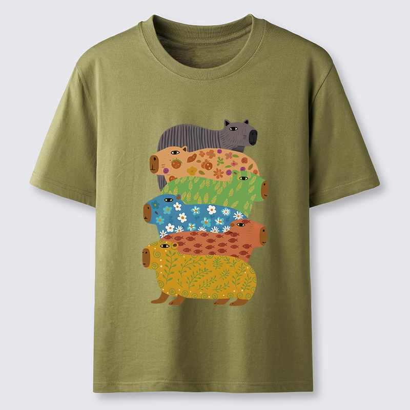 Tokyo-Tiger Colorful Capybaras Classic T-Shirt
