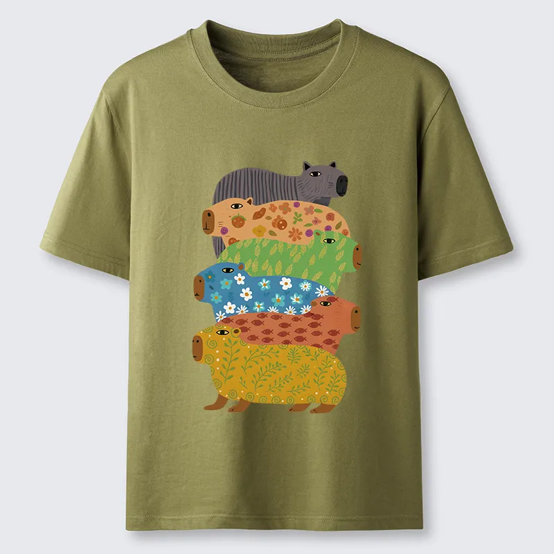 Tokyo-Tiger Colorful Capybaras Classic T-Shirt