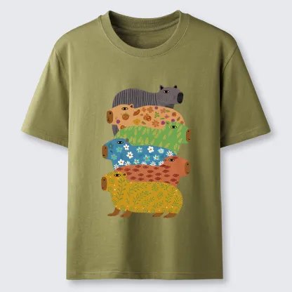 Tokyo-Tiger Colorful Capybaras Classic T-Shirt