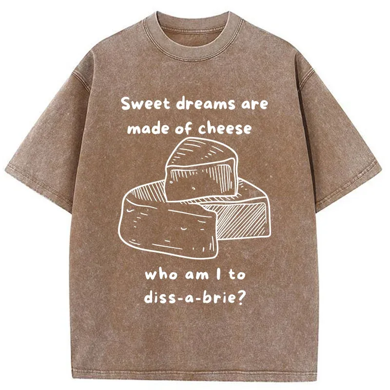 Tokyo-Tiger Cheese Music Funny Washed T-Shirt