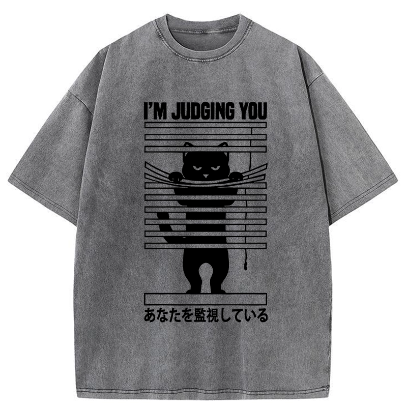 Tokyo-Tiger I'm Judging You Washed T-Shirt