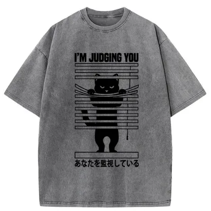 Tokyo-Tiger I'm Judging You Washed T-Shirt