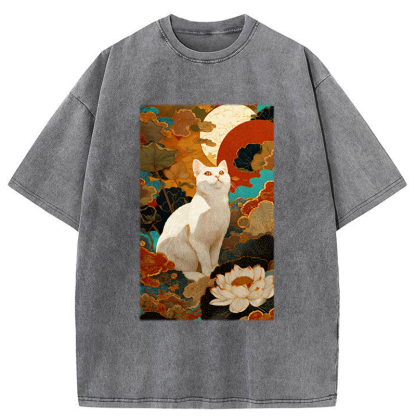 Tokyo-Tiger White Guardian Of The Vermilion Sun Washed T-Shirt