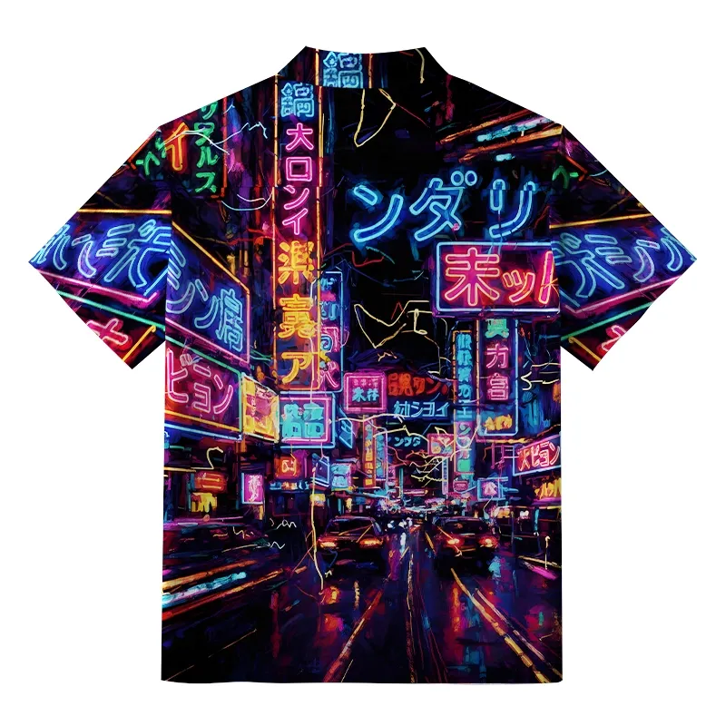 Tokyo-Tiger Tokyo Street Scene Button-up Shirt