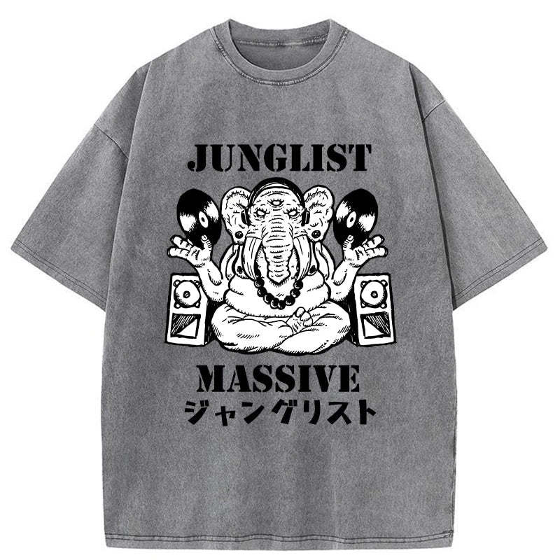 Tokyo-Tiger Junglist Massive Washed T-Shirt Sale