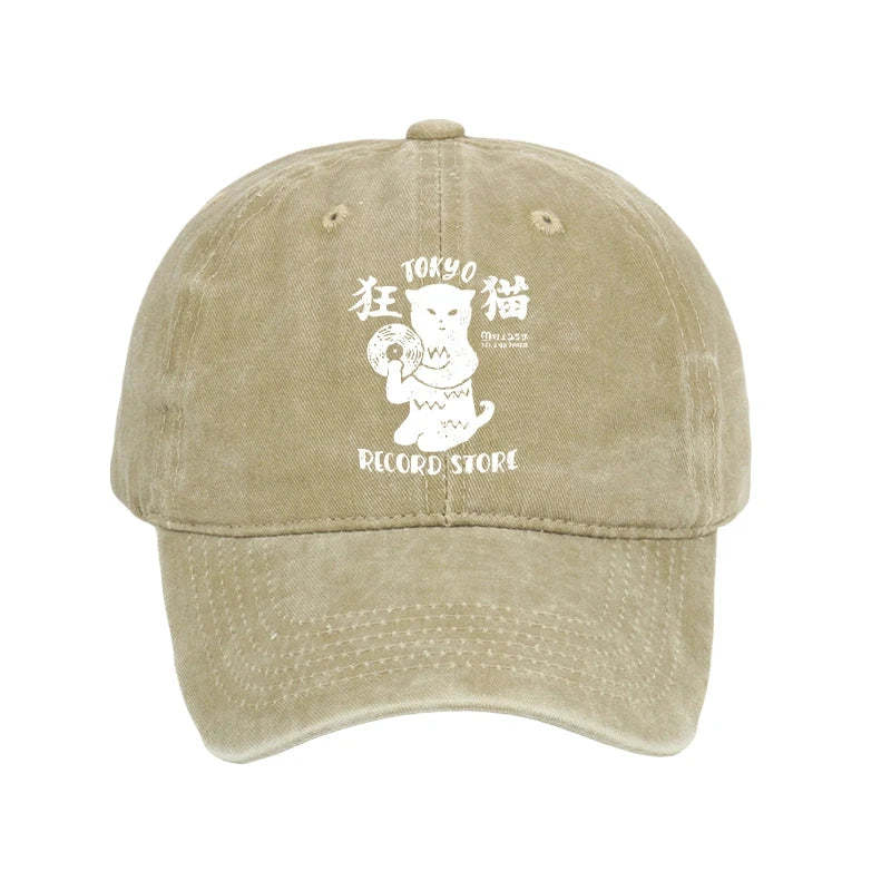 Tokyo-Tiger Tokyo Record Store Cat CD Washed Cap