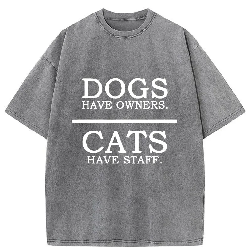 Tokyo-Tiger Rules For Cats And Dogs Washed T-Shirt