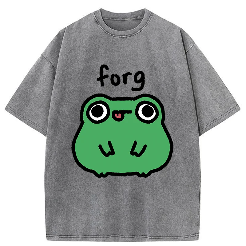 Tokyo-Tiger Stupid Frog Meme Washed T-Shirt