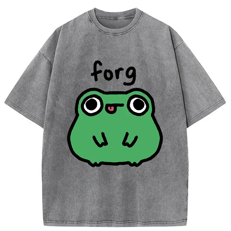Tokyo-Tiger Stupid Frog Meme Washed T-Shirt