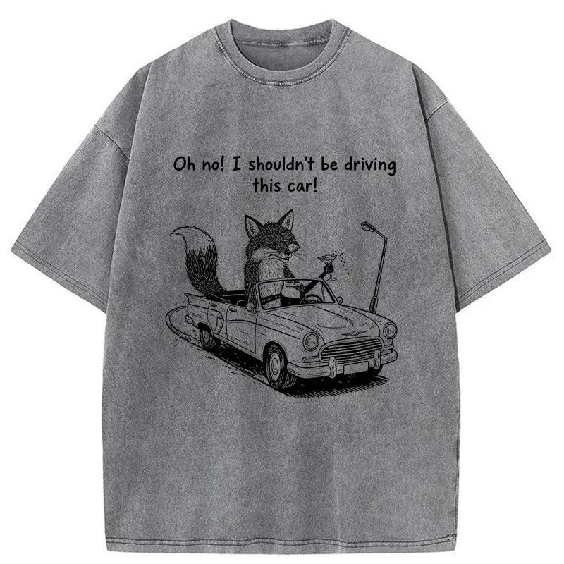 Tokyo-Tiger Elegant Fox Washed T-Shirt