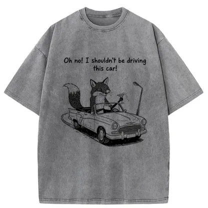 Tokyo-Tiger Elegant Fox Washed T-Shirt